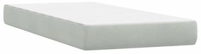 vidaXL Κρεβάτι Boxspring με Στρώμα Ανοιχτό Γκρι 180x210 εκ. Βελούδινο