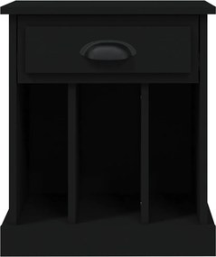 vidaXL Κομοδίνο Μαύρο 43x36x50 εκ.