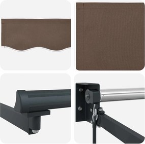 vidaXL Αναδιπλούμενη τέντα Taupe 3,5 x 2 m