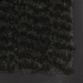 vidaXL Πατάκι Απορροφητικό Σκόνης Ορθογώνιο Μαύρο 60 x 90 εκ. Θυσανωτό