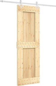 vidaXL Συρόμενη Πόρτα Φυσικό και Λευκό 70 x 210 cm