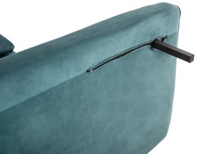 Καναπές - Κρεβάτι Asma 2θέσιος Βελούδο Μέντα 140x80x77Y εκ. 140x80x77 εκ.