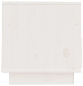 vidaXL Έπιπλο Τηλεόρασης Λευκό 60 x 35 x 37 εκ. από Μασίφ Ξύλο Πεύκου
