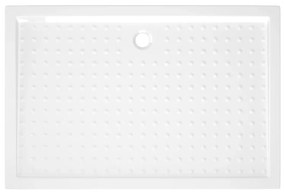 Βάση Ντουζιέρας με Σχέδιο Τάπας Λευκή 80 x 120 x 4  εκ. από ABS - Λευκό