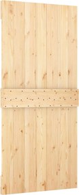 vidaXL Συρόμενη Πόρτα Φυσικό και Μαύρο 95 x 210 cm