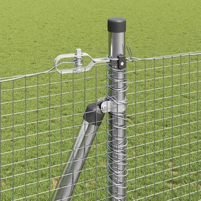 vidaXL Συρματόπλεγμα με Σκυρόδεμα 10 x 1,4 μ Ασημί Δίχτυ
