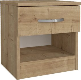 Κομοδίνο Lube Megapap χρώμα sapphire oak 40x28,2x40εκ.