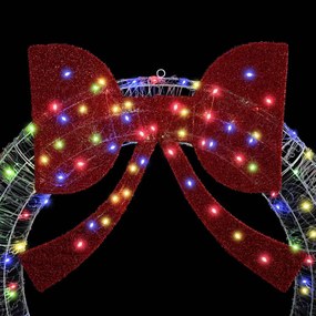 vidaXL Στεφάνι με 80 LED Πολύχρωμο 92 x 92 x 9,5 εκ Ακρυλικό