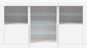 vidaXL Μπουφές με Φώτα LED Λευκός 123 x 37 x 67 εκ.