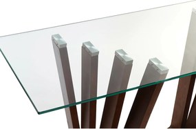 Έπιπλο Εισόδου DKD Home Decor Καφέ Διαφανές 145 x 45 x 75 cm