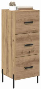 vidaXL Πλαϊνό γραφείο με συρτάρι artisan δρυς 34 x 34.5 x 90 εκ