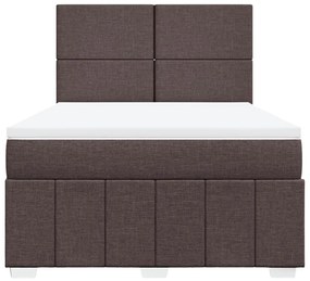 ΚΡΕΒΑΤΙ BOXSPRING ΜΕ ΣΤΡΩΜΑ ΣΚΟΥΡΟ ΚΑΦΕ 140X190 ΕΚ. ΥΦΑΣΜΑΤΙΝΟ 3291659