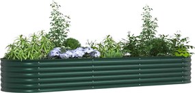 vidaXL Ανεβασμένο Κρεβάτι Πράσινο 320 x 80 x 44 cm Ατσάλι