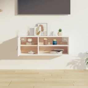 vidaXL Ντουλάπι Τοίχου Λευκό 80 x 30 x 30 εκ. από Μασίφ Ξύλο Πεύκου