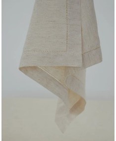Μονόχρωμη Πετσέτα Φαγητού με Αζούρ Sintra 53x53cm Natural