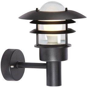 Φωτιστικό Τοίχου Lønstrup 22 71431003 22x26,5cm 1xE27 60W IP44 Black Nordlux Steel,Glass