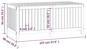 ΚΟΥΤΙ ΑΠΟΘΗΚΕΥΣΗΣ ΚΗΠΟΥ ΓΚΡΙ 147X68X64 ΕΚ ΑΠΟ ΜΑΣΙΦ ΞΥΛΟ ΠΕΥΚΟΥ 823852