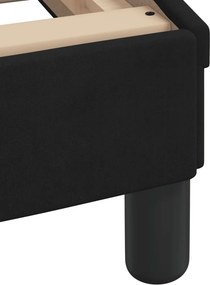 vidaXL Κρεβάτι με Στρώμα Μαύρο 180x200 εκ. Βελούδινο