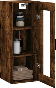 vidaXL Ντουλάπι Τοίχου Καπνιστή Δρυς 34,5 x 34 x 90 εκ.