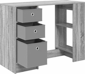 vidaXL Γραφείο Γκρίζο Σονομα 100 x 40 x 75 cm Επεξεργασμένο ξύλο