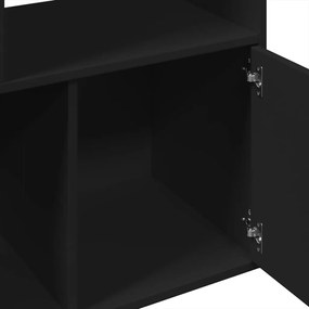 vidaXL Βιβλιοθήκη Μαύρη 70x36x189 εκ. από Επεξεργασμένο Ξύλο