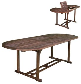 GARDEN Τραπέζι Επεκτεινόμενο Oval, Ξύλο Acacia 120/170x80 H.74cm Ε20215,9