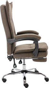 vidaXL Καρέκλα Γραφείου Χρώμα Taupe Υφασμάτινη