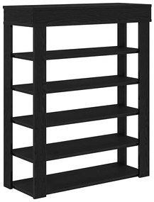 Ράφι παπουτσιών Μαύρο 80x30x98 cm Κατασκευασμένο ξύλο - Μαύρο