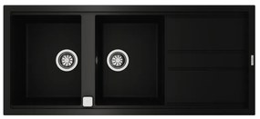 TEKA NOVA 80 B-TG 2B 1D Ένθετος Γρανιτένιος νεροχύτης Μαύρος Μ116xΠ51εκ