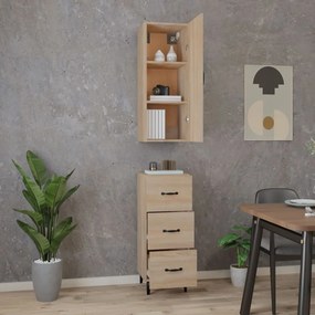 vidaXL Μπουφές Sonoma δρυς 34,5 x 34 x 180 εκ. από Επεξεργασμένο Ξύλο