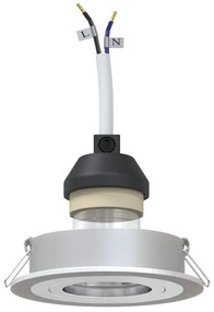 vidaXL Spotlights με προβολείς Ασημί 9 x 9 x cm Αλουμίνιο
