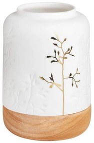 Βάση Ρεσώ Πορσελάνινη Gold Twing RD0015170 9x13cm White-Gold Raeder Wood,Porcelain