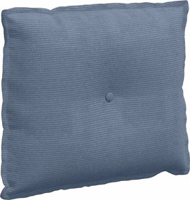 vidaXL Μαξιλάρι Πλάτης Μπλε 60 x 50 cm Υφασμάτινο Κορντουρά