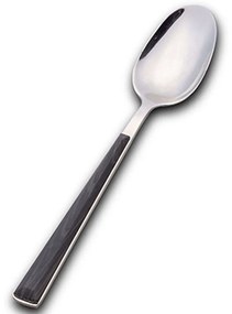 Κουτάλι Φαγητού Arya 10-123-040 20,4cm Silver-Black Nava Ανοξείδωτο Ατσάλι