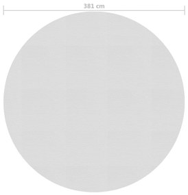 Κάλυμμα Πισίνας Ηλιακό Γκρι 381 εκ. από Πολυαιθυλένιο - Γκρι