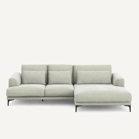 Γωνιακός καναπές XL δεξιός από βελούδο stonewashed, MARSILE