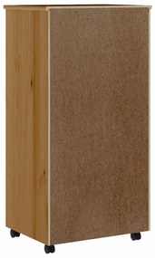 vidaXL Ντουλάπι Κυλιόμενο με Συρτάρια MOSS Μελί Καφέ Μασίφ Ξύλο Πεύκου