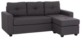 Γωνιακός καναπές C3004.02 Αναστρέψιμος Ύφασμα Γκρί 205x145x87Y εκ. 205x145x87 εκ.
