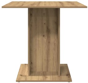 vidaXL Τραπεζαρία Αρτισιανή Δρυς 80x80x75 εκ. από Επεξεργασμένο Ξύλο