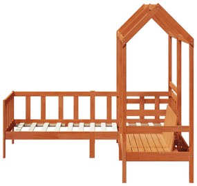 vidaXL Σετ Κρεβατιού Ημέρας 3 pcs Κερωμένο Καφέ Στερεό πεύκο