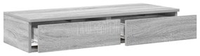 vidaXL Συρτάρια Κρεβατιού Γκρι Σονομά 100x36,5x16,5 εκ. Επεξεργασμένο Ξύλο