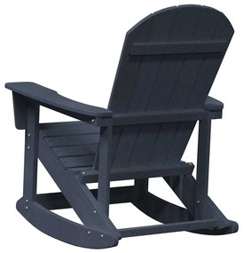vidaXL Καρέκλες Ροκάντας Adirondack 2 pcs Σκούρο μπλε HDPE