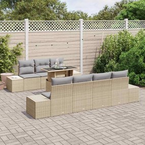 vidaXL Σετ Καναπέ Κήπου 8 pcs μπεζ και ανοιχτό γκρι 100 x 55 x 73 εκ.