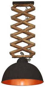 Φωτιστικό Οροφής Κρεμαστό HL-250-50P 77-3098 Up-Down Relief Brown Copper Homelighting Metal,Wood