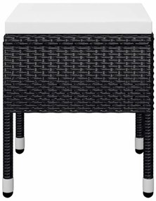 vidaXL Σετ Τραπεζαρίας Κήπου 5 Τεμαχίων Μαύρο