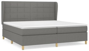 ΚΡΕΒΑΤΙ BOXSPRING ΜΕ ΣΤΡΩΜΑ ΣΚΟΥΡΟ ΓΚΡΙ 200X200 ΕΚ. ΥΦΑΣΜΑΤΙΝΟ 3128550