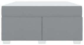 vidaXL Σκελετός Κρεβατιού Ανοιχτό γκρι 140 x 200 cm ύφασμα