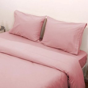 Φανελένια Παπλωματοθήκη Υπέρδιπλη (Σετ 220x240) Viopros 3100 Ροζ