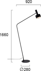 Φωτιστικό Δαπέδου Viokef Arietta Black 4258400