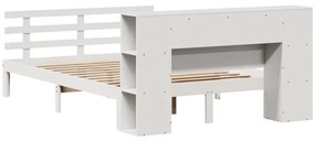 vidaXL Κρεβάτι Βιβλιοθήκη Χωρίς Στρώμα 120x200 εκ Μασίφ Ξύλο Πεύκο